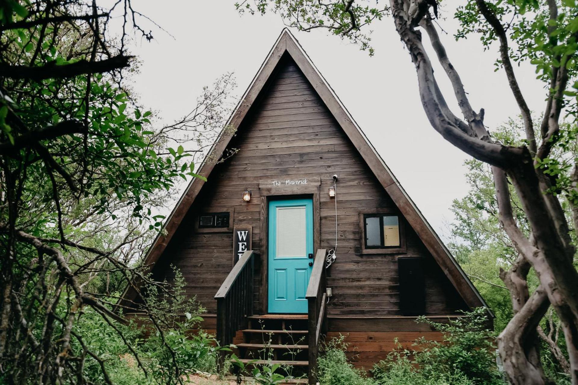 The Maverick: A-Frame W/ Hammock And Tree Top View New Braunfels Exterior foto